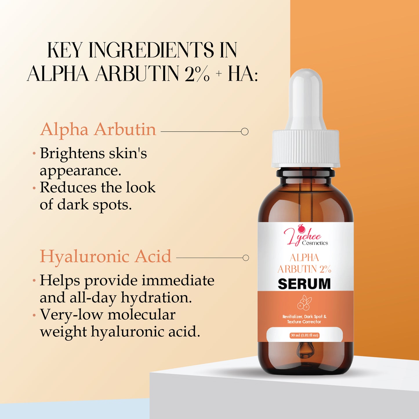 Alpha Arbutin Serum for Skin Brightening & Spot Reduction | Even Skin Tone | Lightweight, Non-Sticky Face Serum for Men & Women
