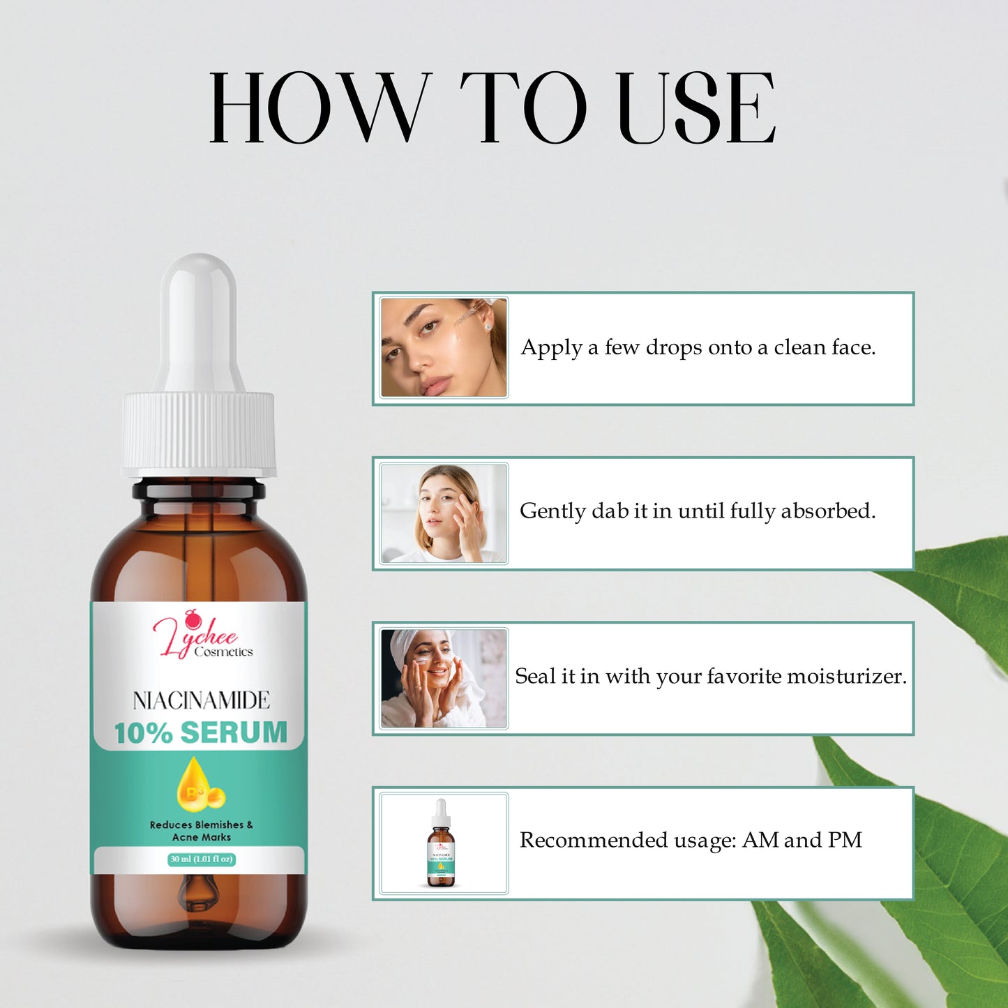 Niacinamide Face Serum for Clear & Bright Skin | 10% Niacinamide with Zinc | Reduces Acne Marks, Dark Spots & Oil Control | Lightweight, Non-Greasy Formula