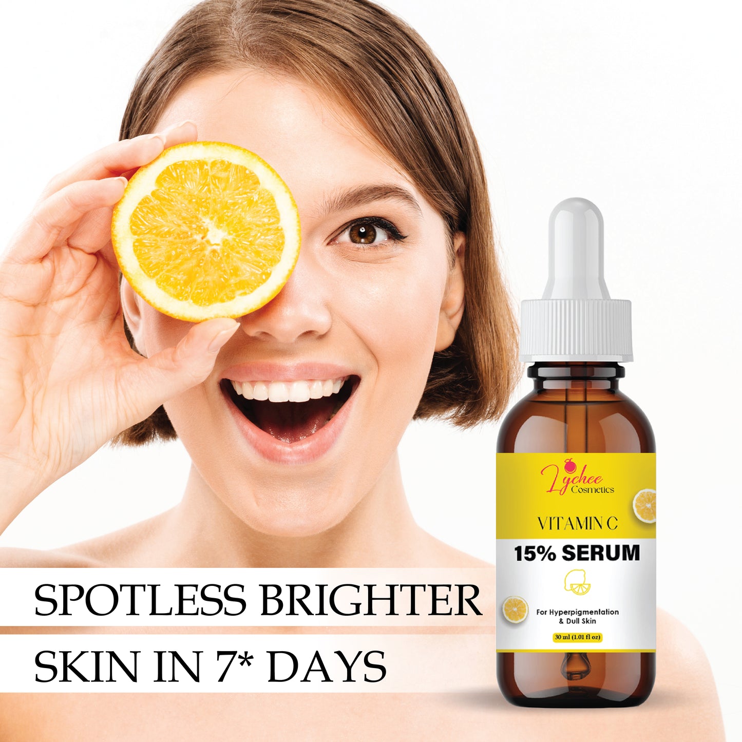 Vitamin C Face Serum for Glowing Skin | Brightening & Anti-Aging Serum with Hyaluronic Acid & Vitamin E | Fades Dark Spots, Evens Skin Tone, Reduces Fine Lines | For Men & Women – 30ml