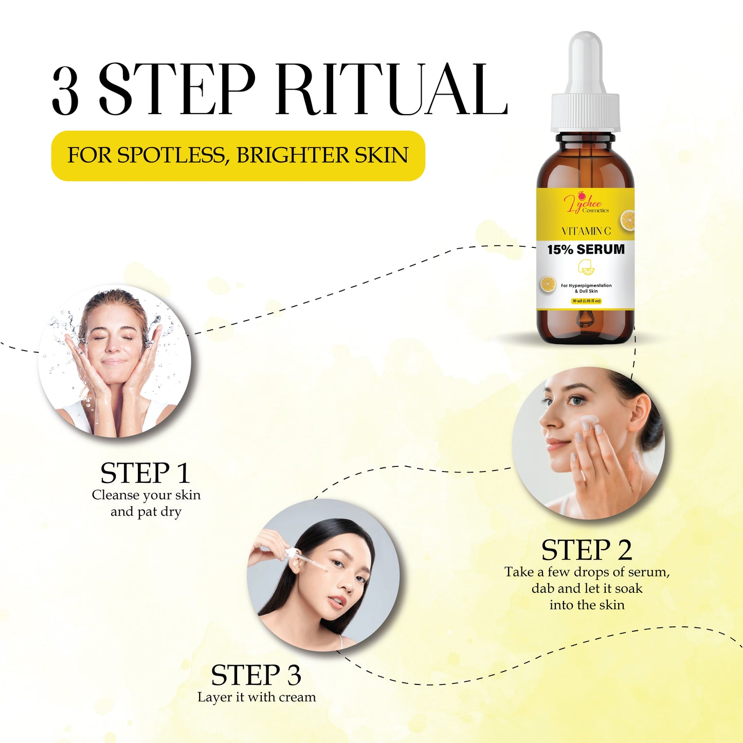 Vitamin C Face Serum for Glowing Skin | Brightening & Anti-Aging Serum with Hyaluronic Acid & Vitamin E | Fades Dark Spots, Evens Skin Tone, Reduces Fine Lines | For Men & Women – 30ml